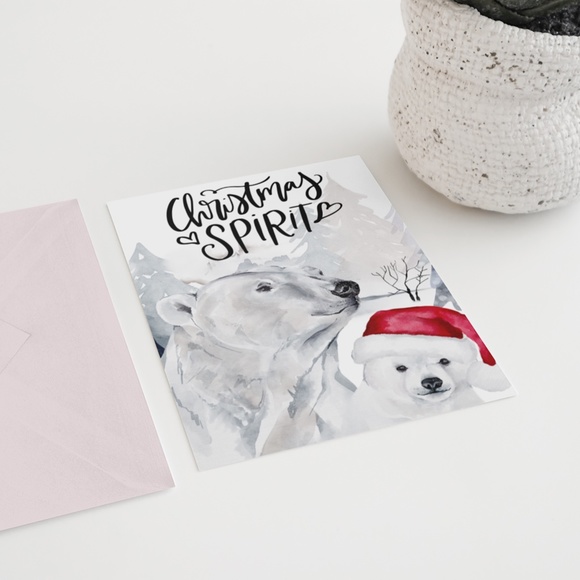 Wall Art Watercolor Christmas Whishes Illustration Print Poster Card Unframed - Picture 5 of 5